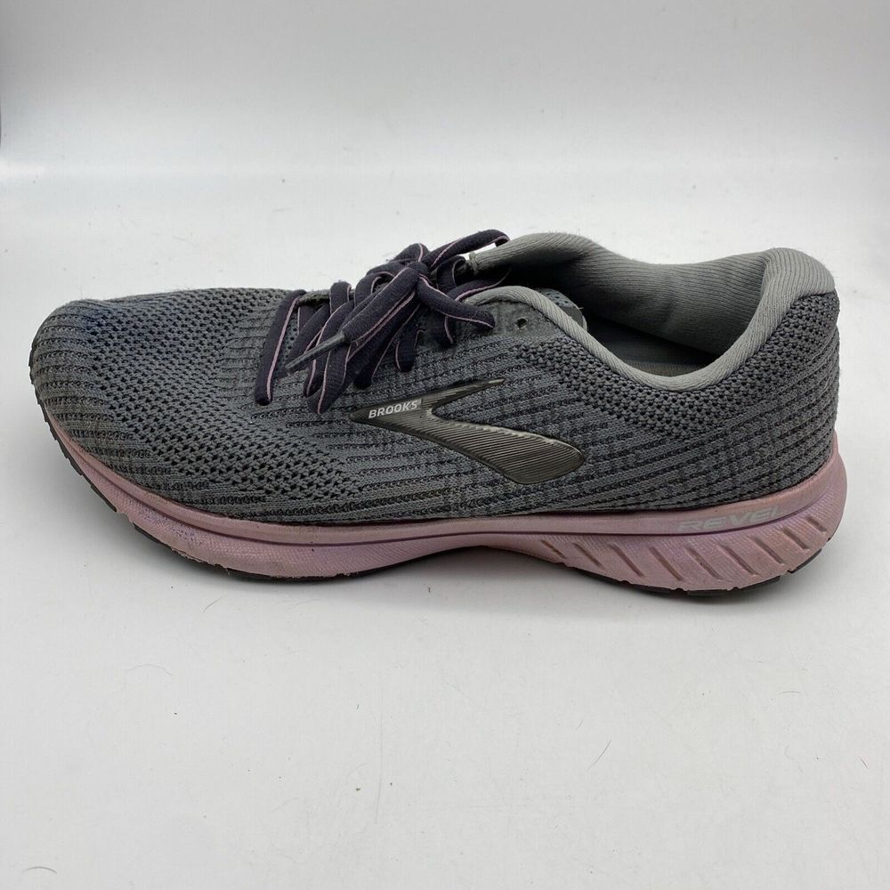Brooks Shoes Revel 3 Womens 9 Gray Pink Running Athletic Sneakers Gym Walking - Picture 13 of 16